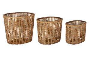 Set de 3 cestas bambú 54