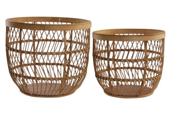 Set de 2 cestas bambú 34
