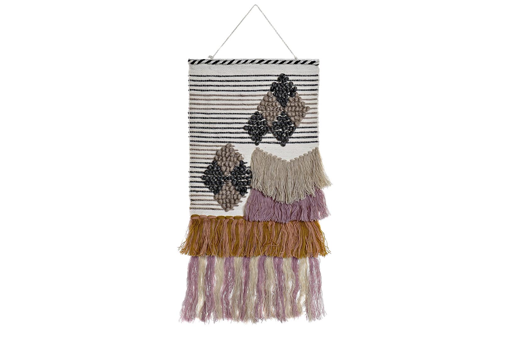 Dekodonia Tapiz Yute Lana Flecos Multicolor