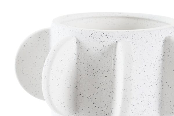 Jarrón cerámica blanco 18 x 18 x 23 cm