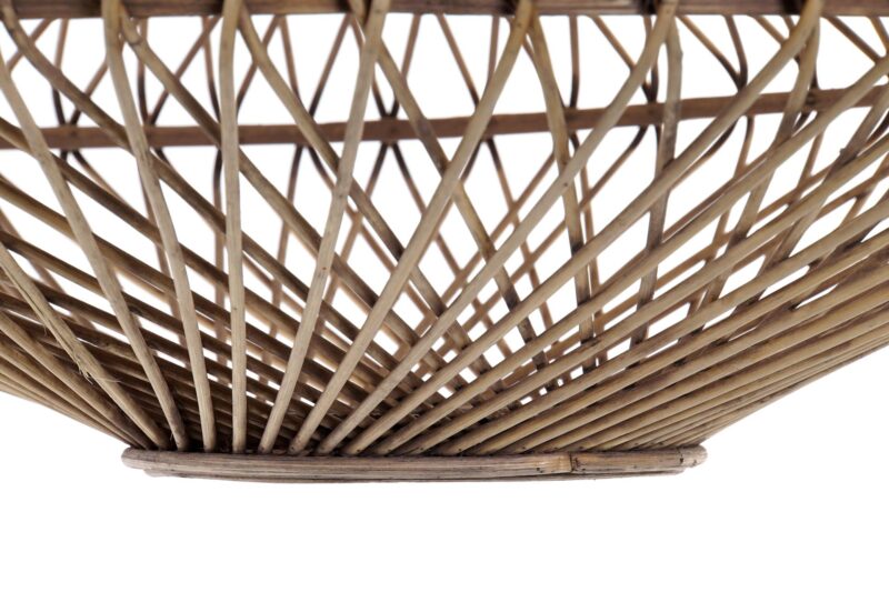 Lampara techo bambu 51x51x25 natural marron