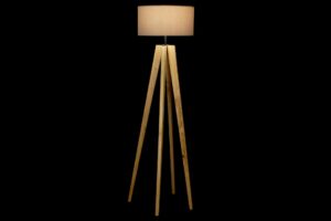 Lámpara de pie madera poliéster 40 x 40 x 148 cm
