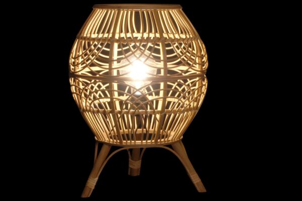 Lámpara de sobremesa bambú 35 x 35 x 48 cm