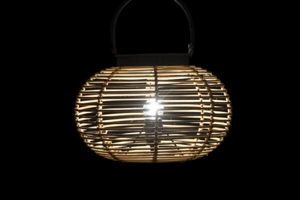 Lámpara de sobremesa bambú y metal 34 x 34 x 60 cm
