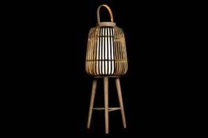 Lámpara de pie bambú poliéster 31 x 31 x 88 cm