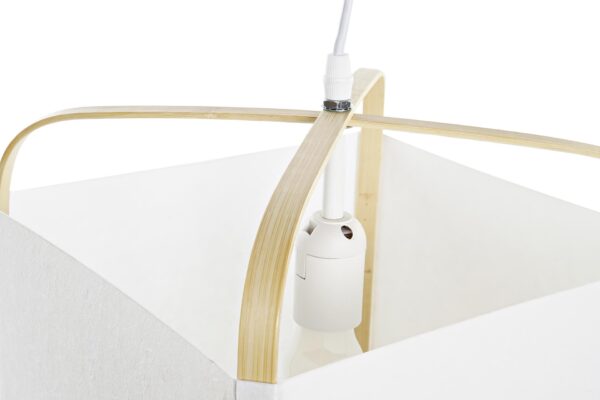 Lámpara de techo bambú poliéster 27 x 27 x 33 cm