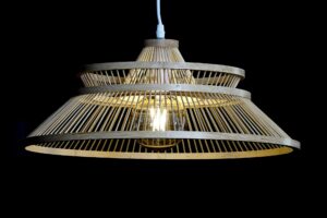 Lámpara de techo bambú 46 x 46 x 18 cm