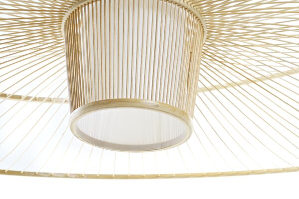 Lámpara de techo bambú poliéster 100 x 100 x 32 cm
