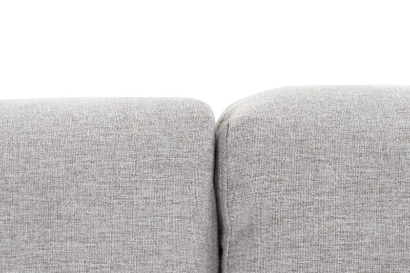 Sofa poliester metal 240x160x88 chaiselongue gris