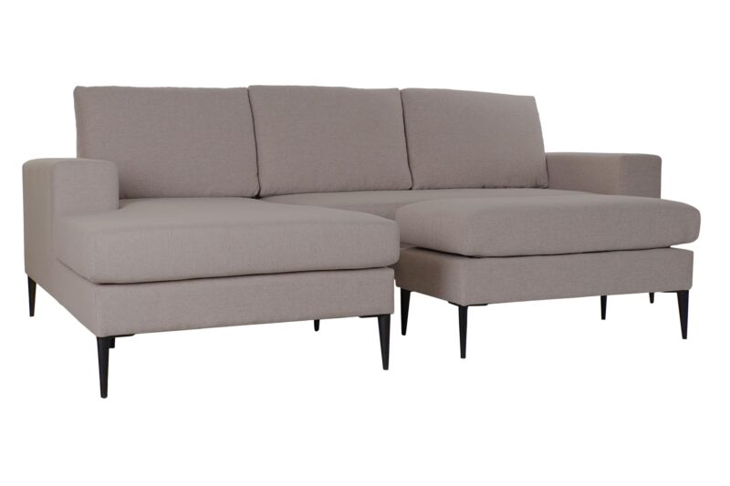 Sofa poliester metal 240x160x85 chaiselongue