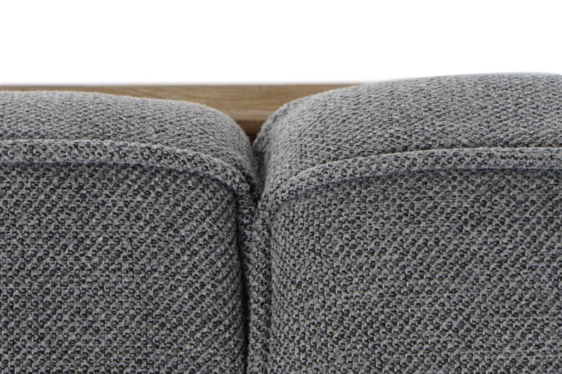 Sofa madera reciclada poliester 224x95x82 gris