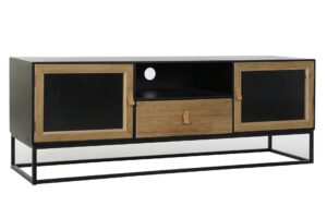 Mueble tv madera metal 140 x 40 x 50 cm