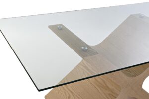 Mesa comedor cristal y mdf 180 x 100 x 76 cm