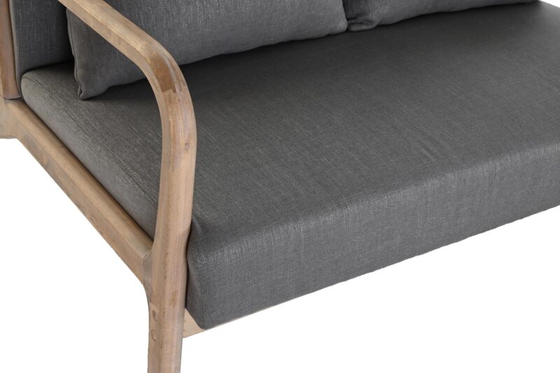 Sofa poliester rubberwood 122x85x74 2 plazas