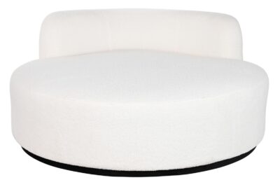 Sofa poliester 150x150x69 borreguito blanco
