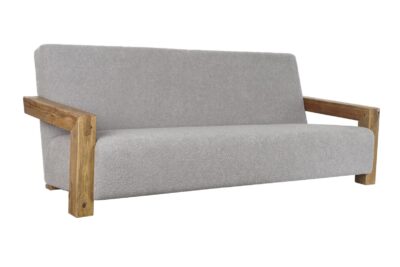 Sofa madera reciclada poliester 221x94x83 boucle