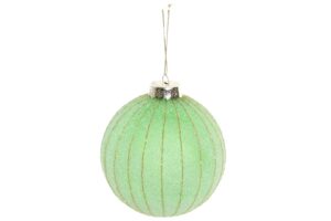 Bola decoracion cristal 10x10 glaseado verde