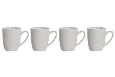 Mug set 4 porcelana 12x10x9 330ml blanco