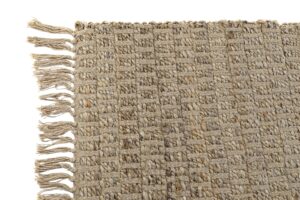Set de 2 alfombras flecos yute 120 x 180 x 1 cm 2000 gsm
